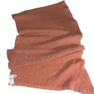Cozy Aerie Soft Coral/Peach Long Knit Shoulder Shawl